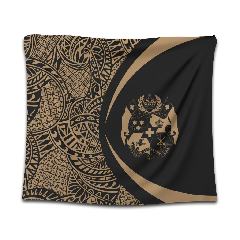 Tonga Tapestry Lauhala Gold Circle Style