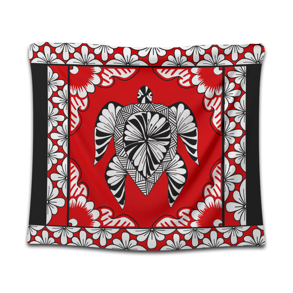 Tonga Tapestry Tapa Turtle Design