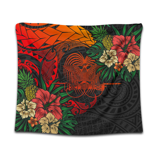 Papua New Guinea Tapestry Polynesian Coat Of Arms Tropical