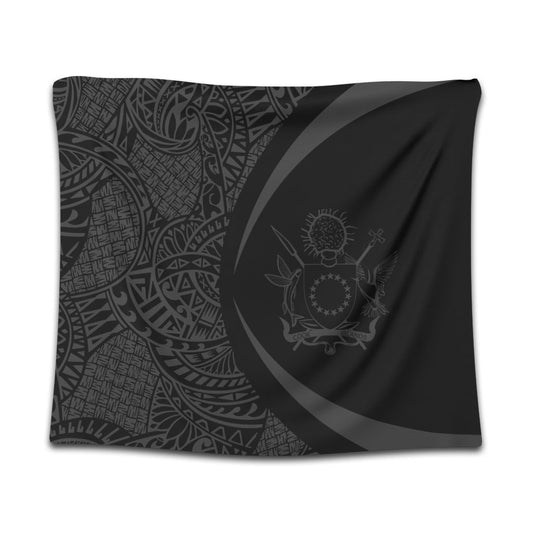 Cook Islands Tapestry Lauhala Gray Circle Style