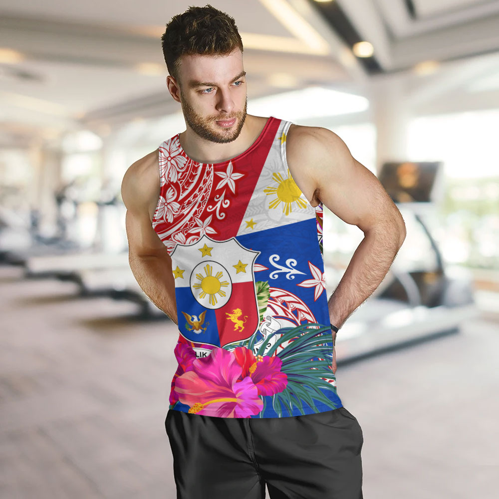 Philippines Filipinos Tank Top Flag Tribal Tropical Style
