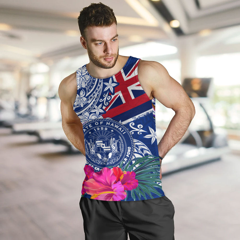 Hawaii Tank Top Flag Tribal Tropical Style