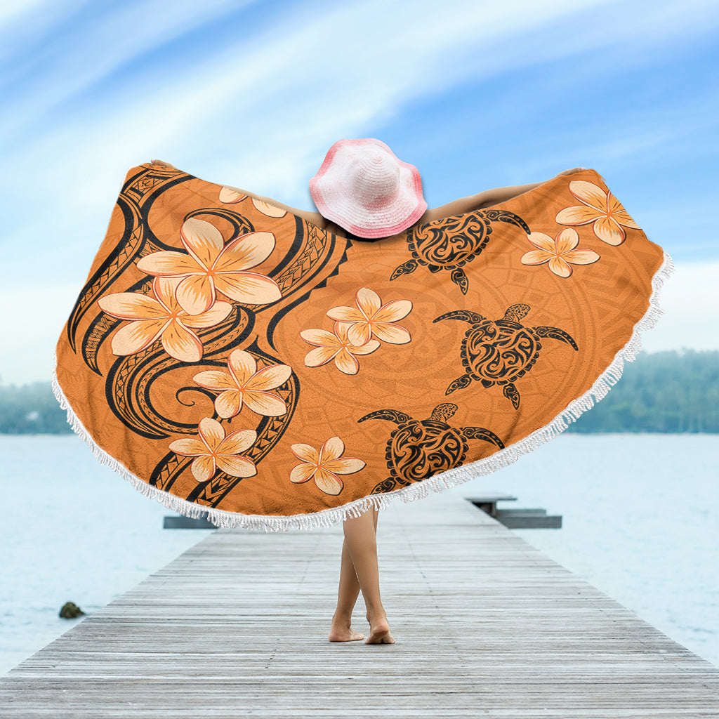 Hawaii Beach Blanket Tribal Tattoo Polynesia Plumeria Flower