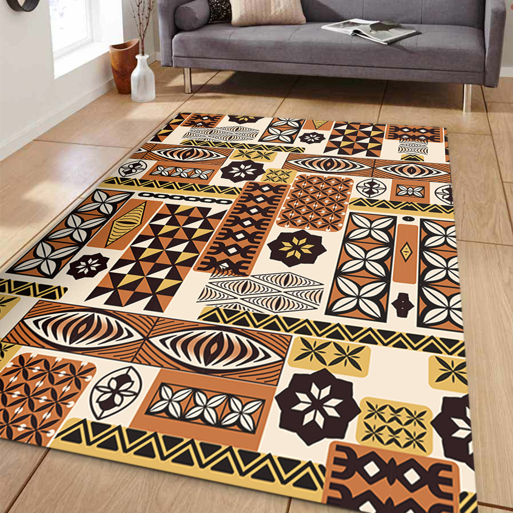 Tonga Area Rug Ngatu Tapa Pattern