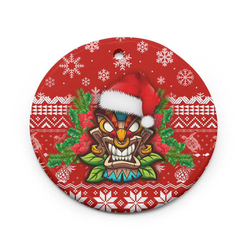 Hawaii Ceramic Ornament Christmas Tiki Mask