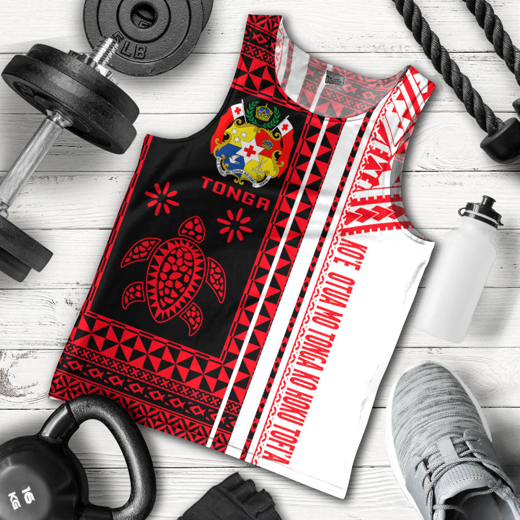 Tonga Men Tank Top - Custom Proud To be Tongan Polynesian Patterns With Tonga Kupesi