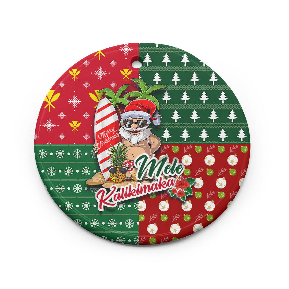 Hawaii Ceramic Ornament Mele Kalikimaka Hawaii Christmas Patterns