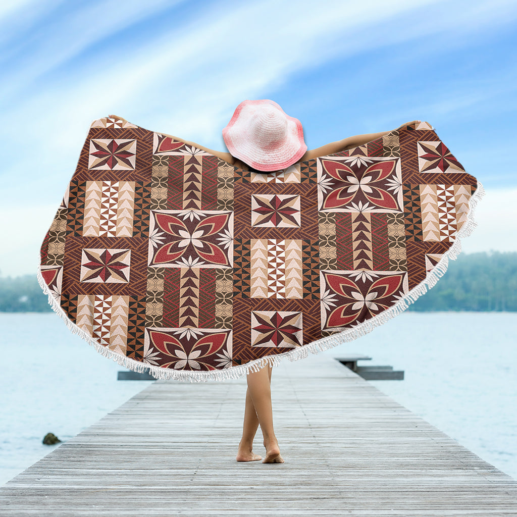 Samoa Beach Blanket Siapo Pattern Print