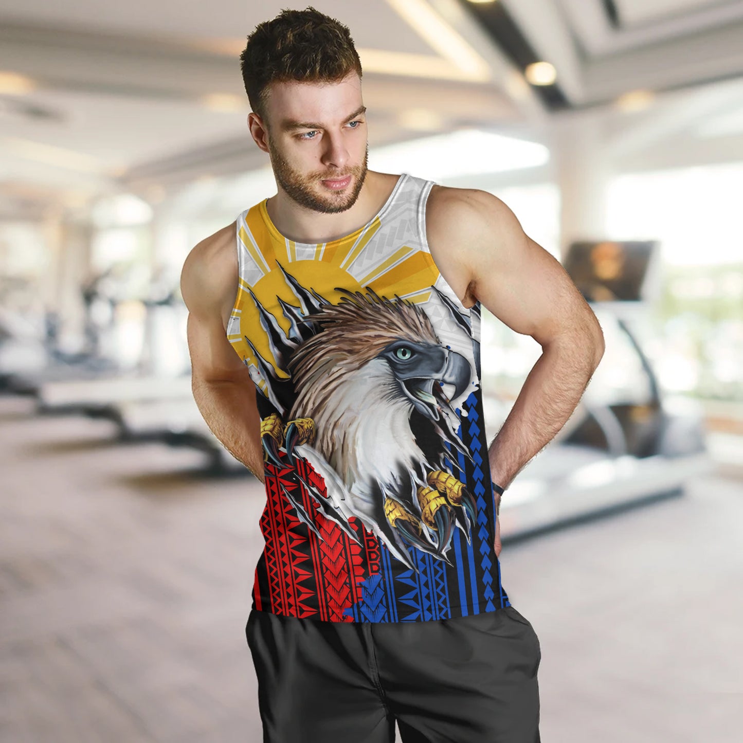 Philippines Filipinos Tank Top Eagle Claws Scratching Grunge Style
