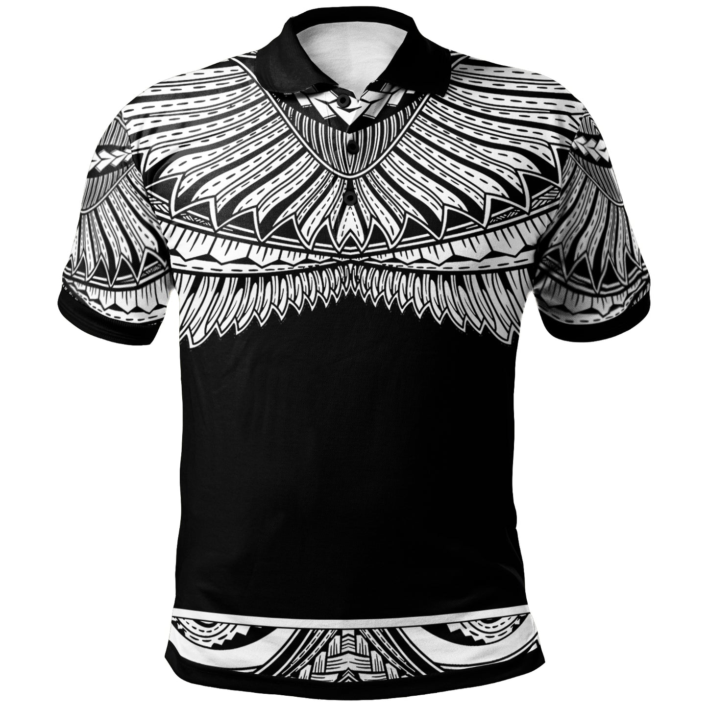 Pohnpei Polynesian Polo Shirt - Poly Tattoo White Version