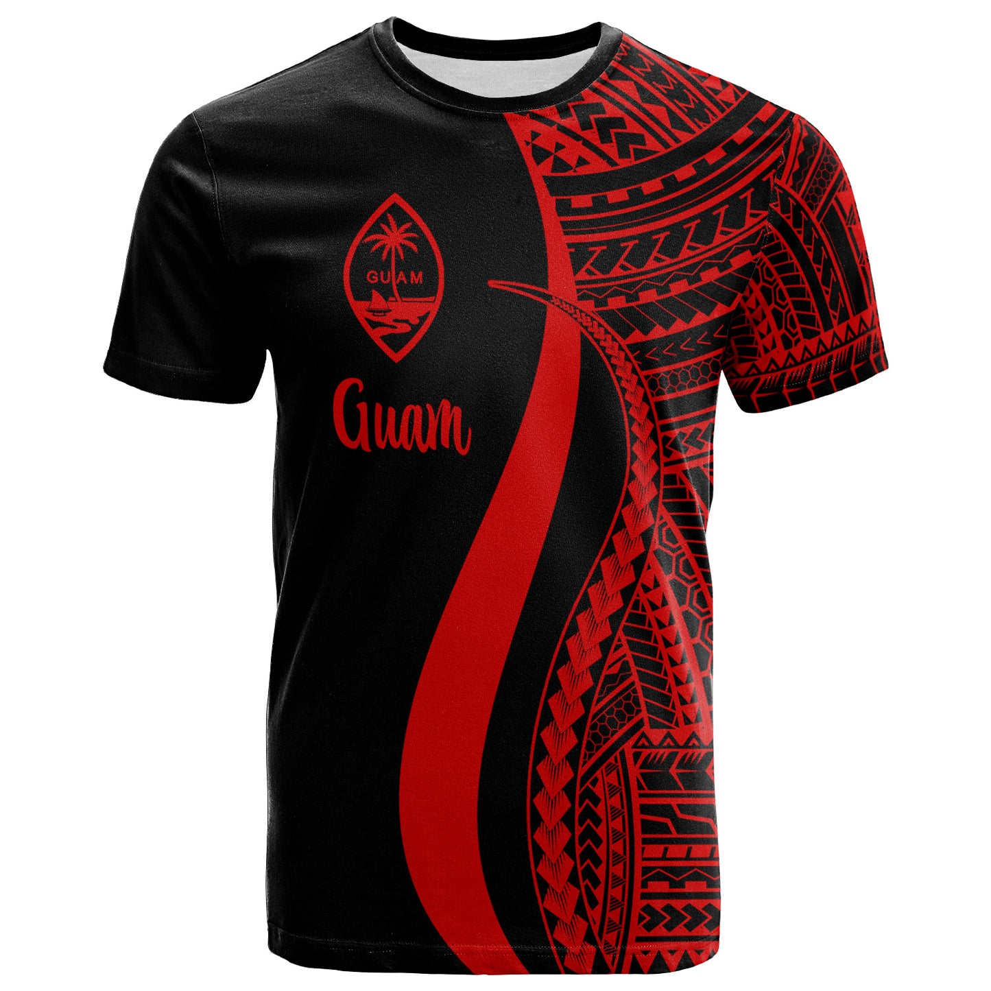 Guam Custom Personalised T-Shirt - Polynesian Tentacle Tribal Pattern