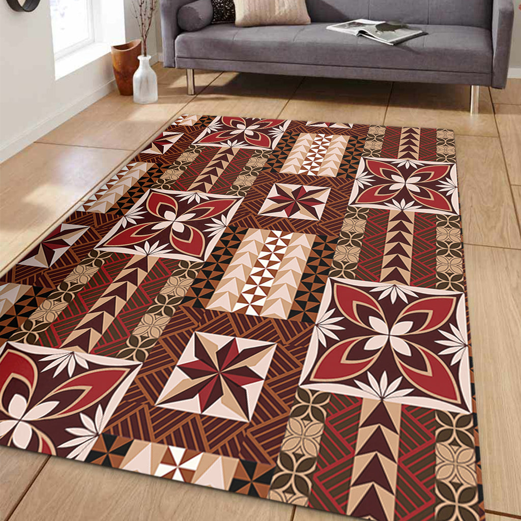 Samoa Area Rug Siapo Pattern Print