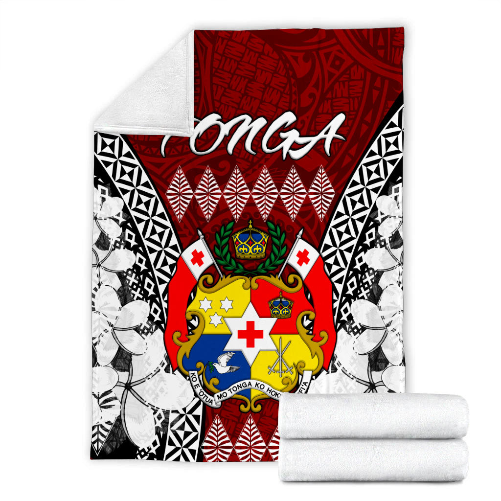 Tonga Premium Blanket - Pattern Inspired By Tonga And Polynesian With Coat Of Arms