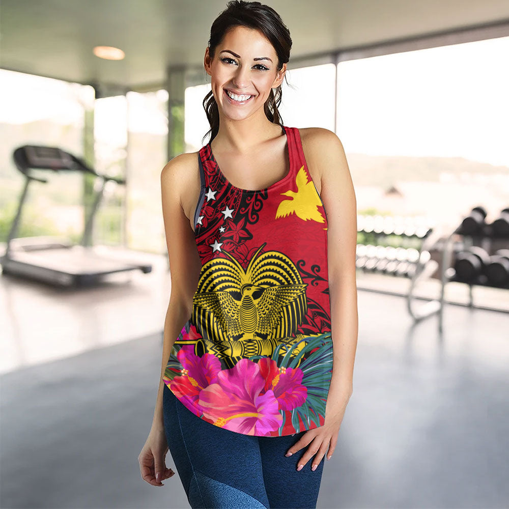 Papua New Guinea Women Tank Flag Tribal Tropical Style