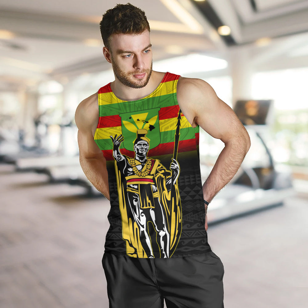 Hawaii Tank Top King Kamehameha Flag Kanaka Maoli Tribal Tattoo
