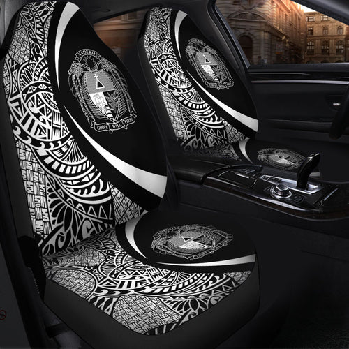 Nauru Car Seat Covers Lauhala White Circle Style