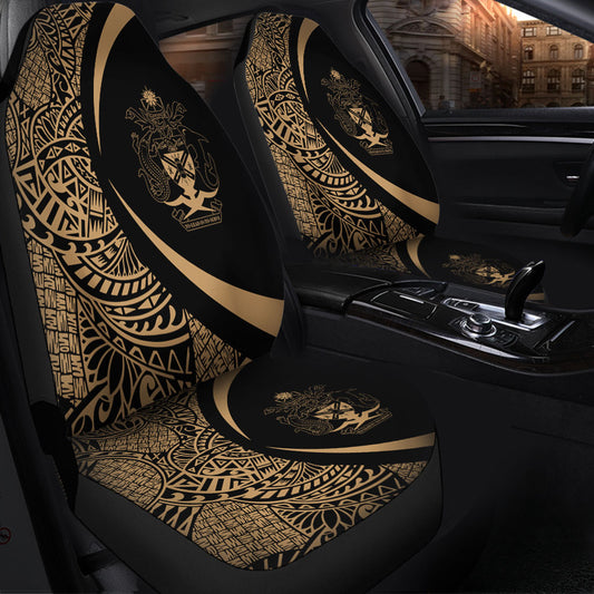 Solomon Islands Car Seat Covers Lauhala Gold Circle Style