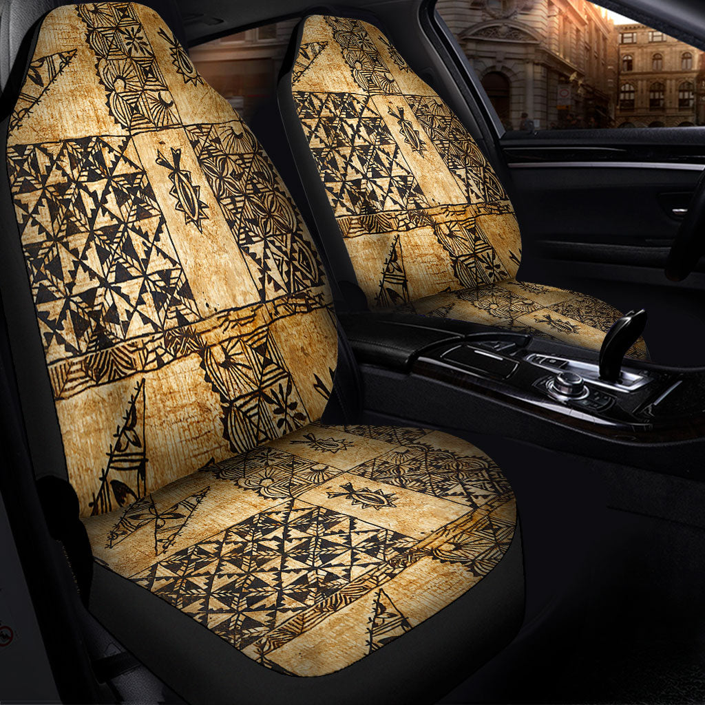 Tonga Car Seat Covers Tapa Cloth Vintage