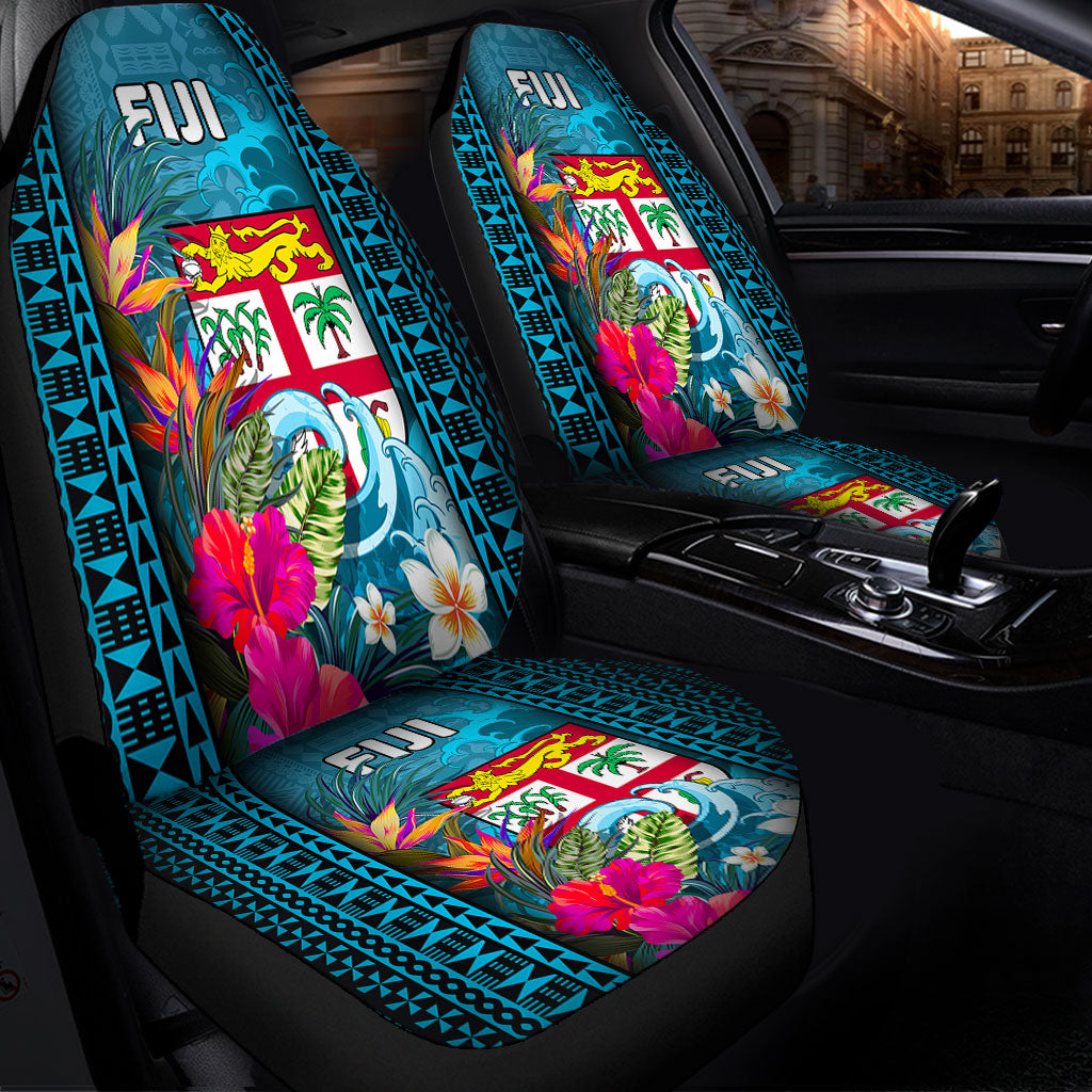 Fiji Car Seat Covers Bula Islands Wave Tropical