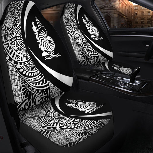 New Caledonia Car Seat Covers Lauhala White Circle Style