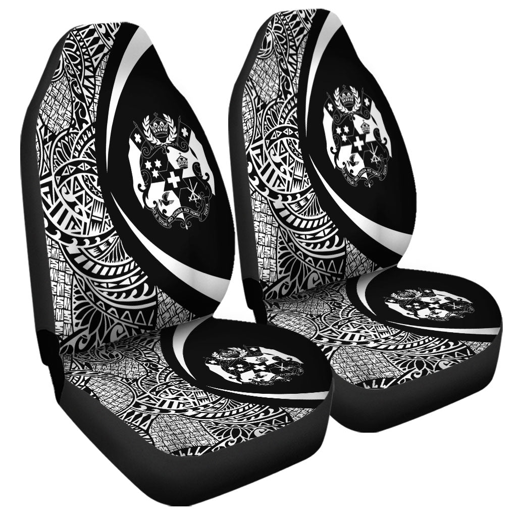 Tonga Car Seat Covers Lauhala White Circle Style