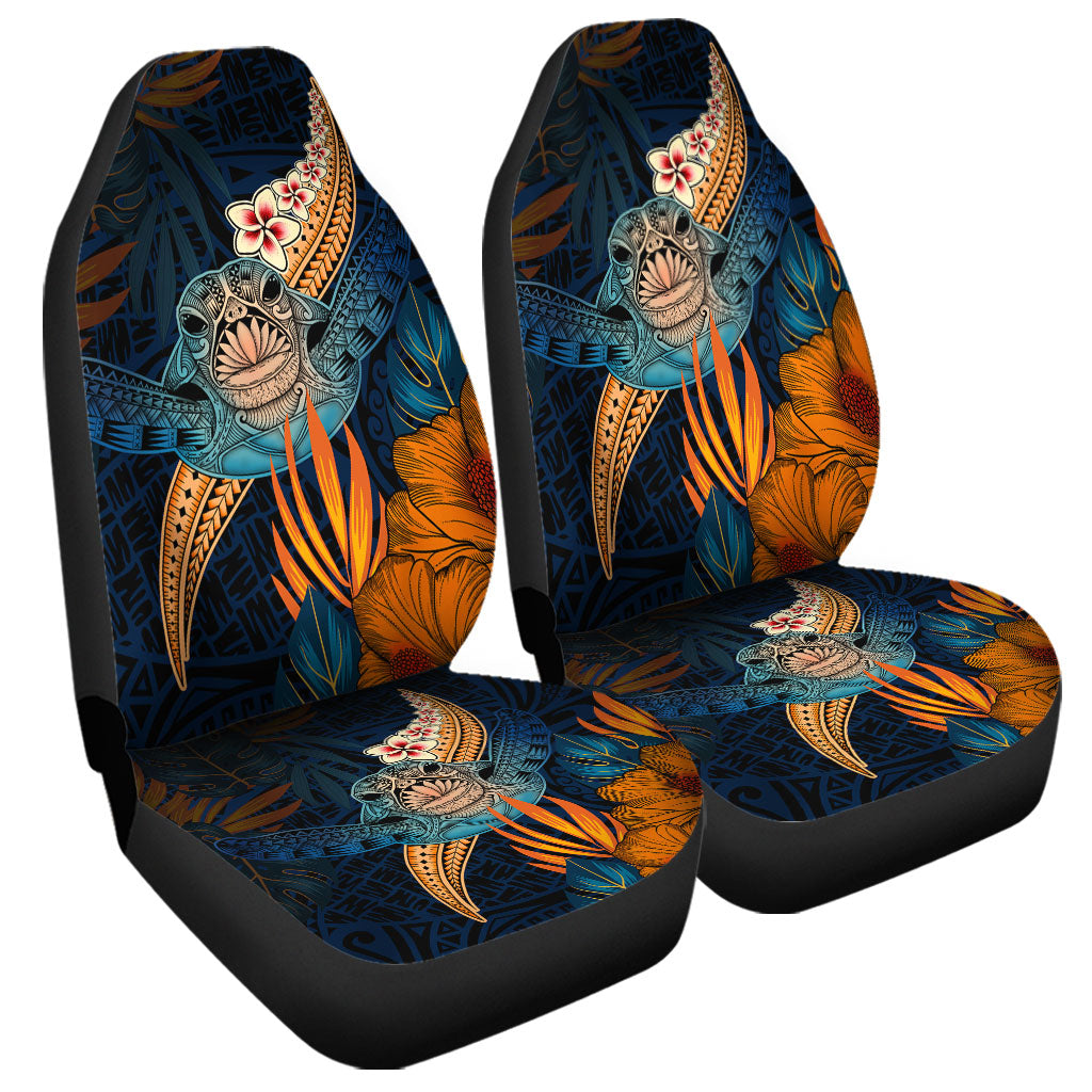 Hawaii Car Seat Covers Turtle Design With Hibiscus Tropical Style