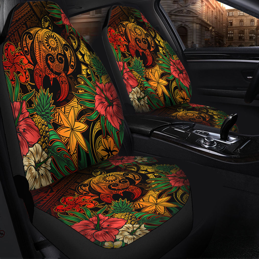 Hawaii Car Seat Covers Tribal Polynesia Sea Turtle Design Pacific Dream