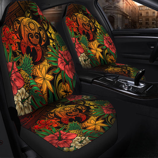 Hawaii Car Seat Covers Tribal Polynesia Sea Turtle Design Pacific Dream