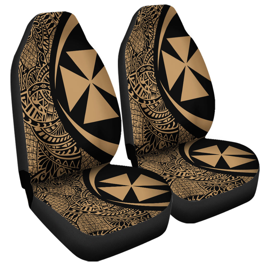Wallis And Futuna Car Seat Covers Lauhala Gold Circle Style