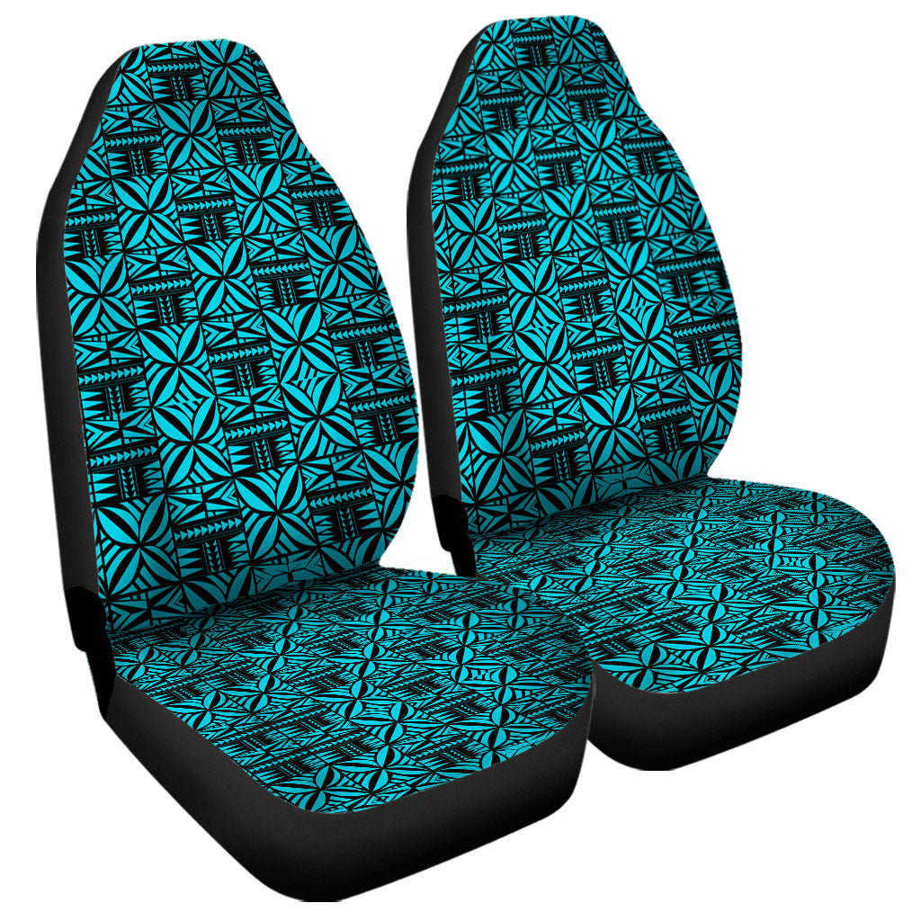Samoa Car Seat Covers Design Stretch Print Fabric Turquoise