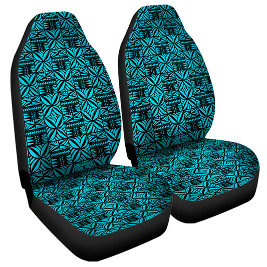 Samoa Car Seat Covers Design Stretch Print Fabric Turquoise