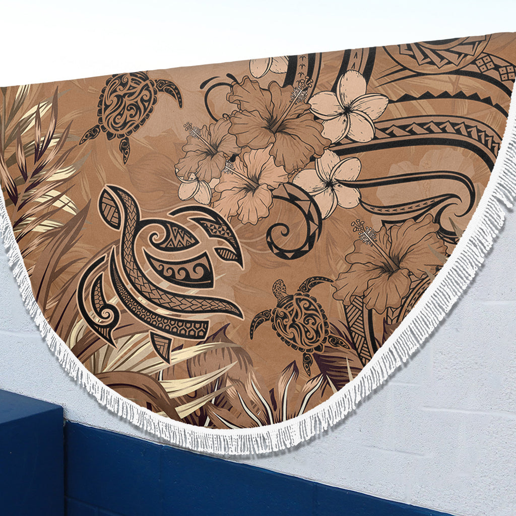 Hawaii Beach Blanket Polynesian Turtle Tattoo Tropical Elements