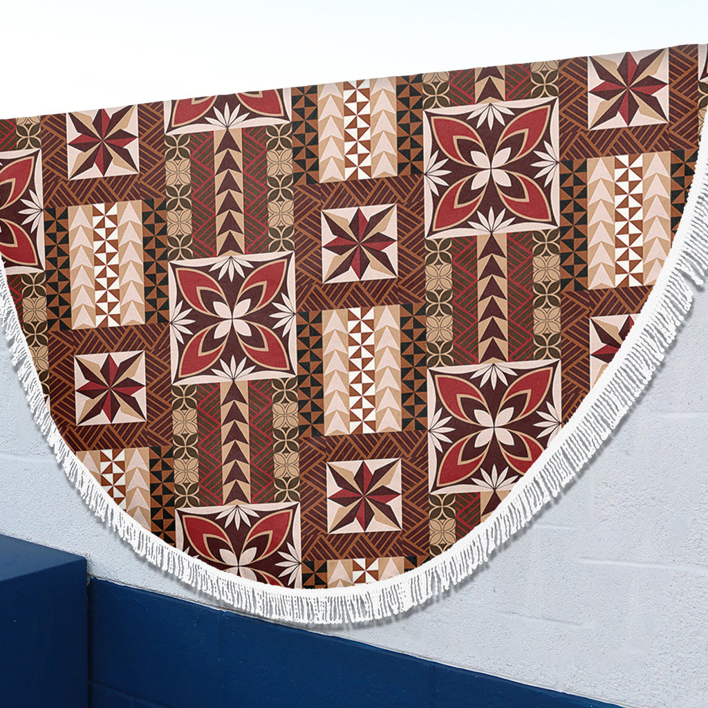 Samoa Beach Blanket Siapo Pattern Print