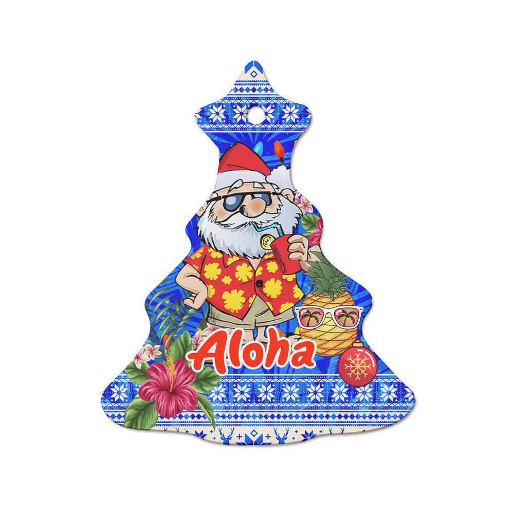 Hawaii Christmas Ceramic Ornament Aloha Mele Kalikimaka Santa Christmas Style