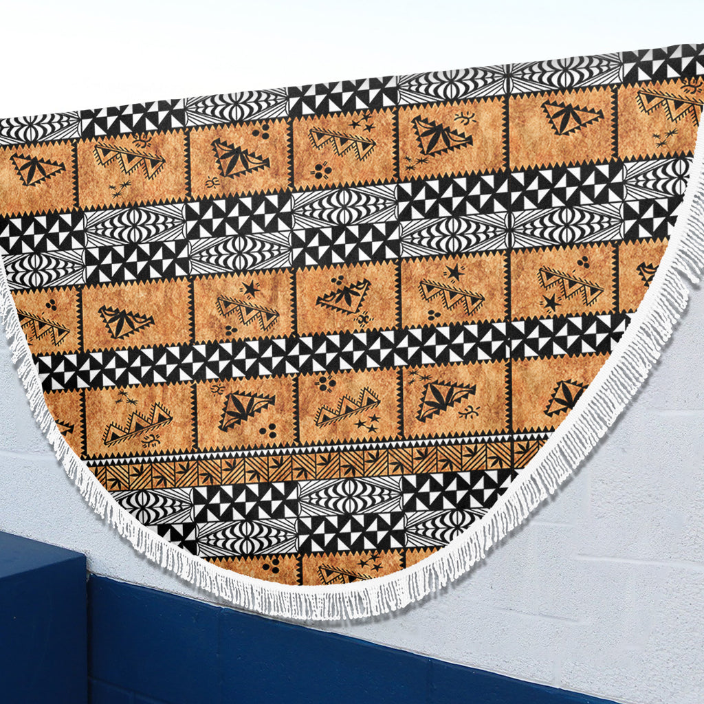Tonga Beach Blanket Tapa Pattern