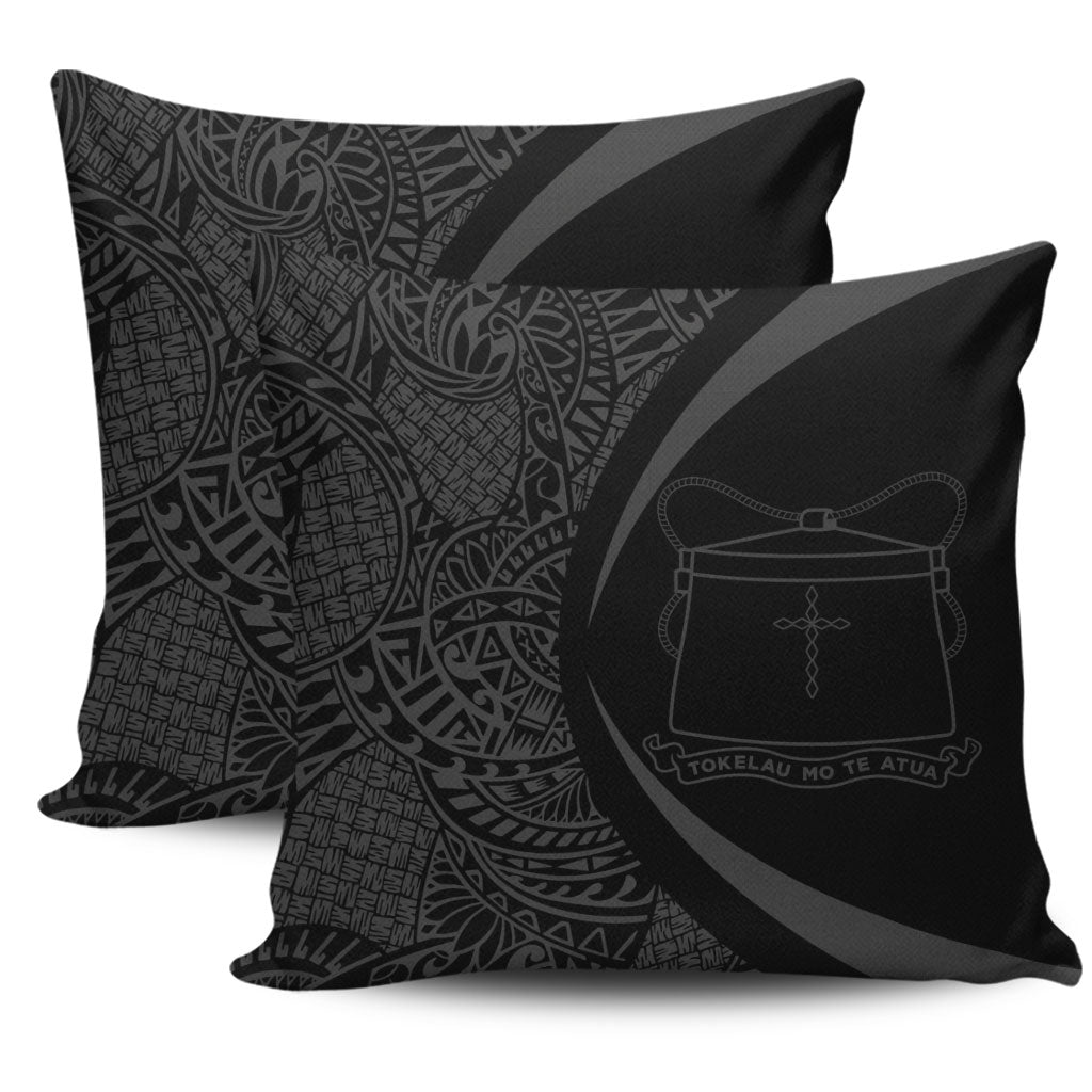 Tokelau Pillow Cover Lauhala Gray Circle Style