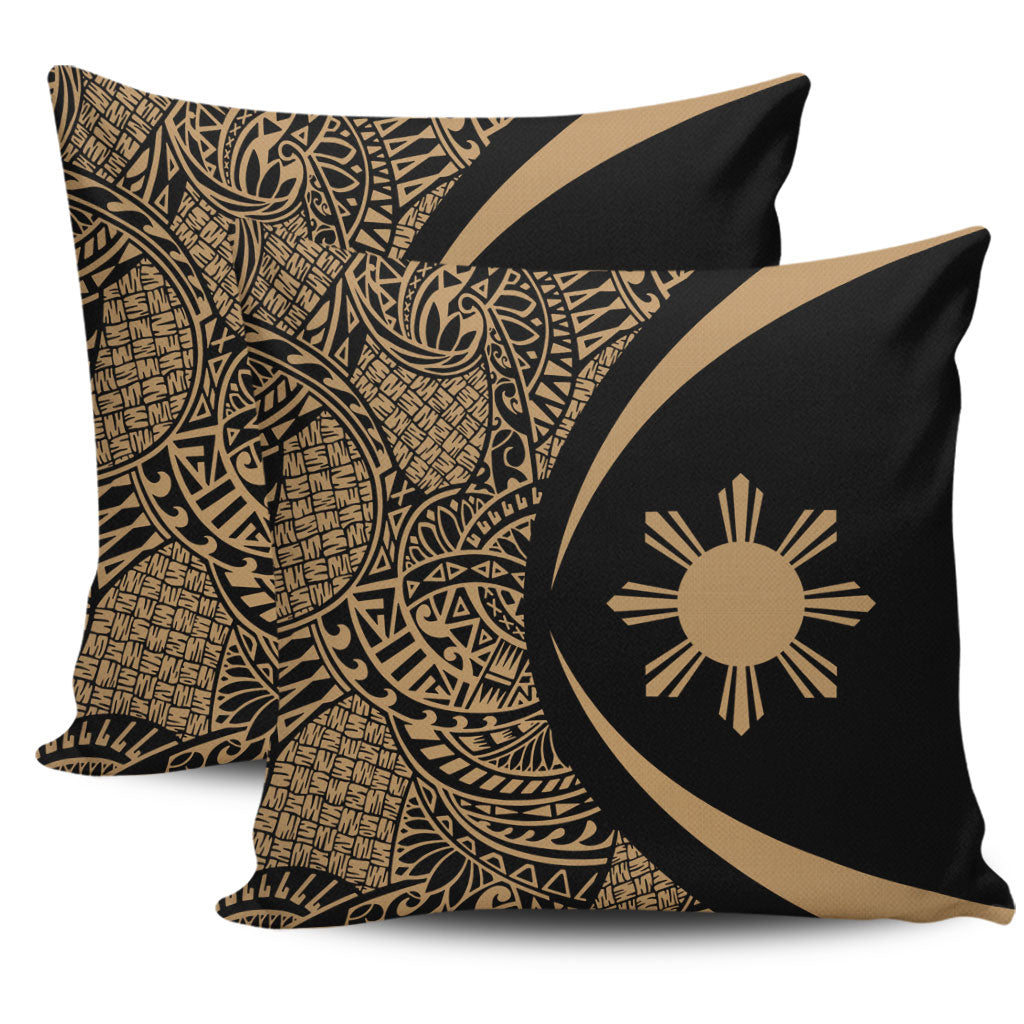 Philippines Filipinos Pillow Cover Lauhala Gold Circle Style