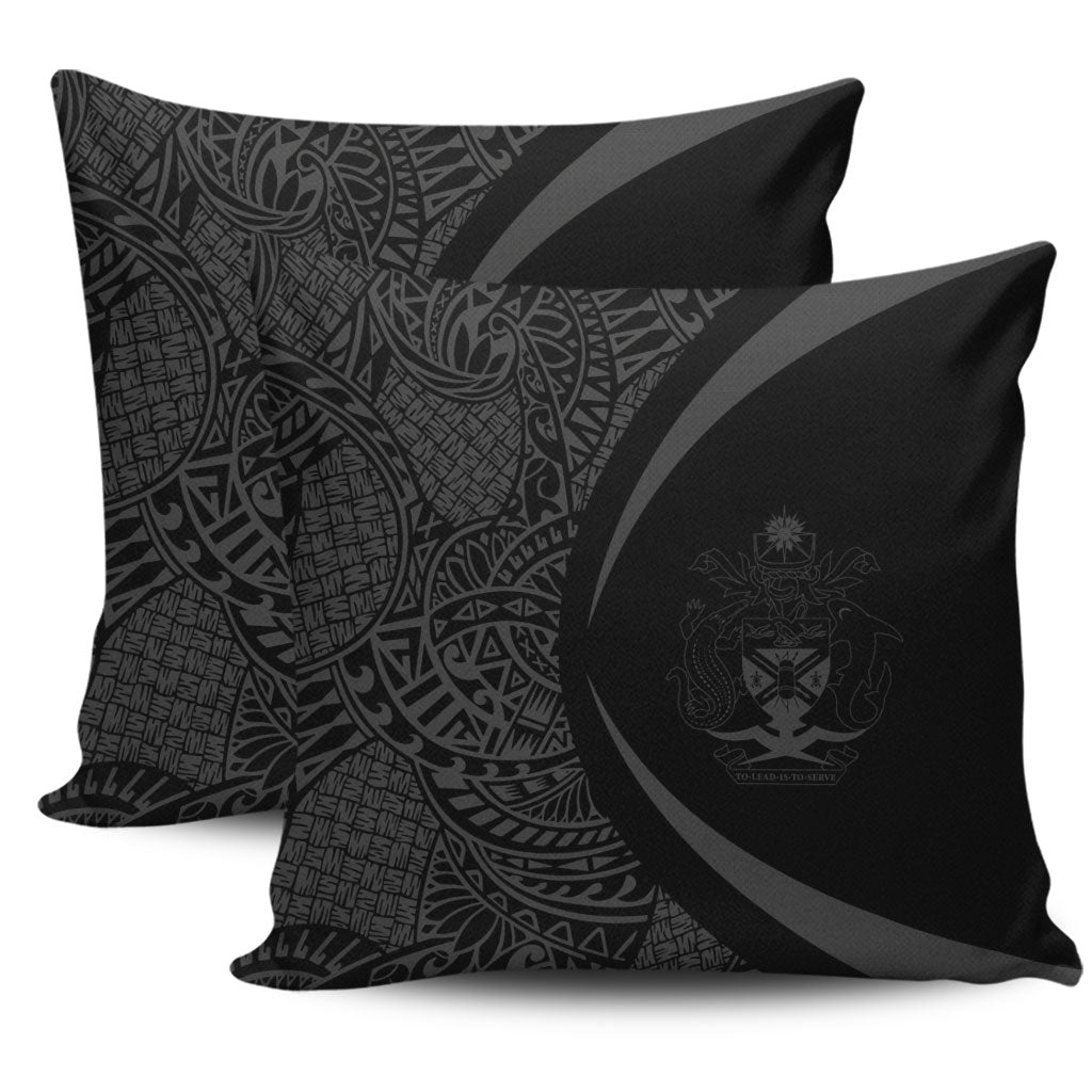 Solomon Islands Pillow Cover Lauhala Gray Circle Style