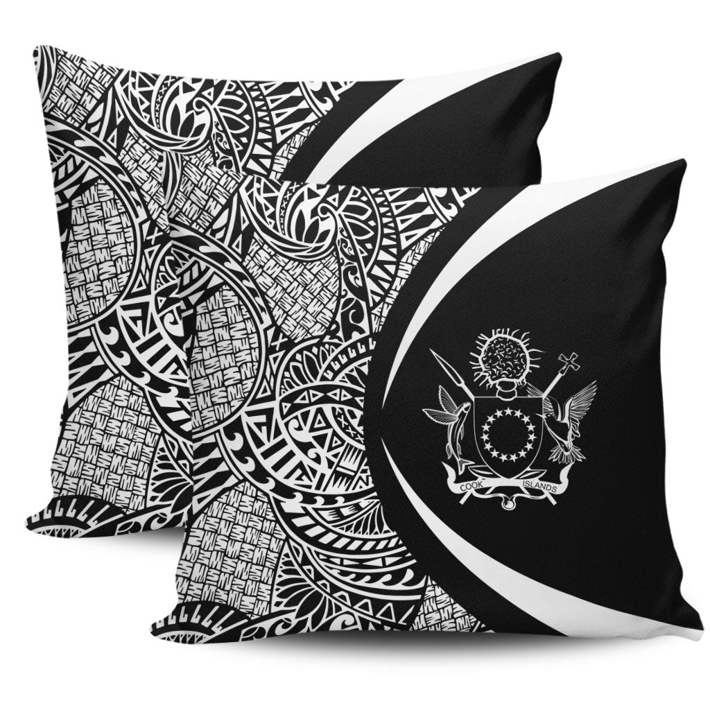 Cook Islands Pillow Cover Lauhala White Circle Style