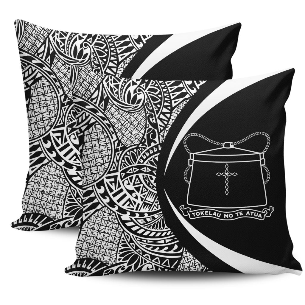 Tokelau Pillow Cover Lauhala White Circle Style