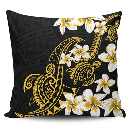 Hawaii Pillow Cover Polynesian Tribal Tattoo Plumeria Flower