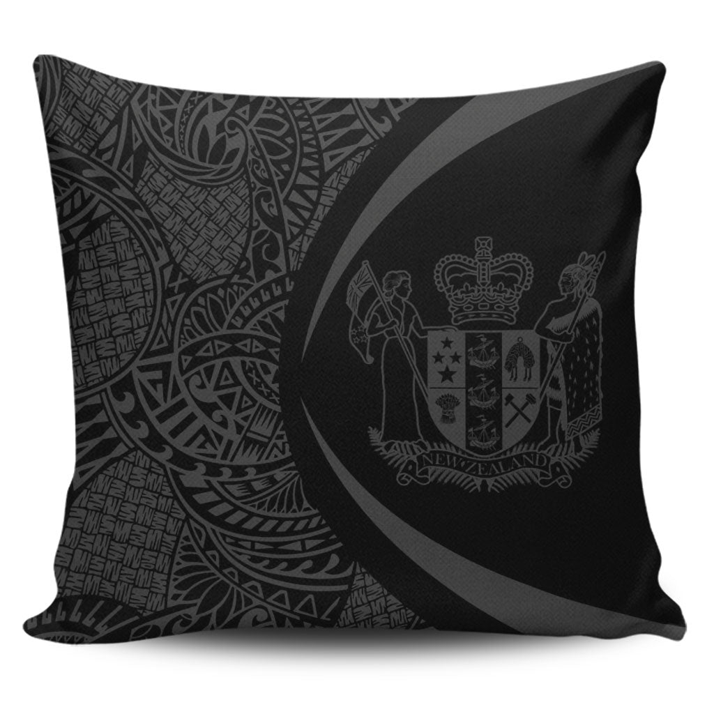 New Zealand Pillow Cover Lauhala Gray Circle Style