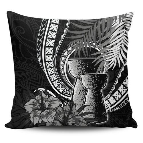 Guam Pillow Cover Tribal Latte Stone Tropical Style
