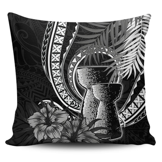 Guam Pillow Cover Tribal Latte Stone Tropical Style