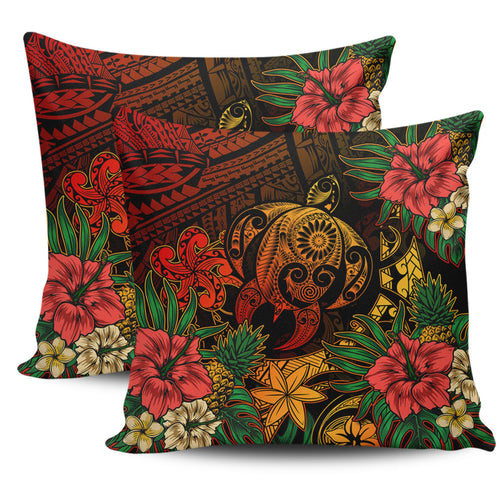 Hawaii Pillow Cases Tribal Polynesia Sea Turtle Design Pacific Dream