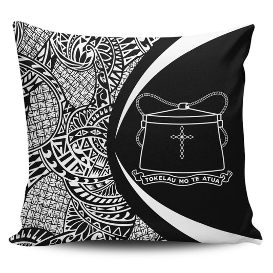 Tokelau Pillow Cover Lauhala White Circle Style