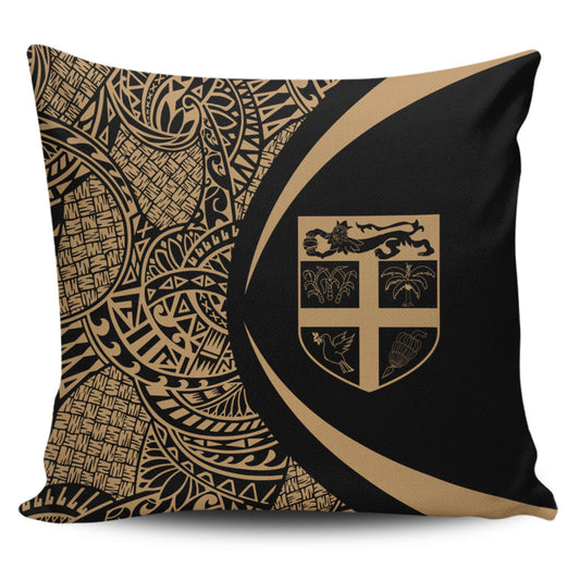 Fiji Pillow Cover Lauhala Gold Circle Style