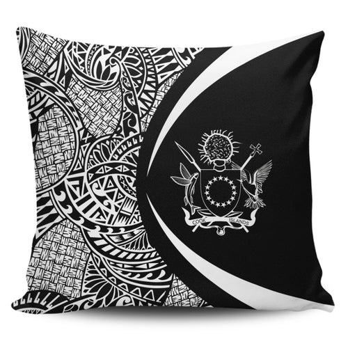 Cook Islands Pillow Cover Lauhala White Circle Style