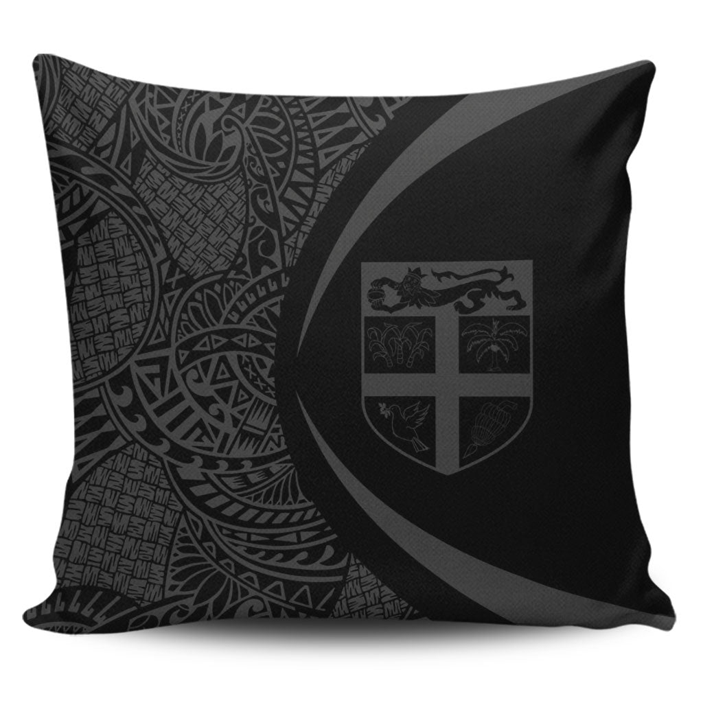 Fiji Pillow Cover Lauhala Gray Circle Style