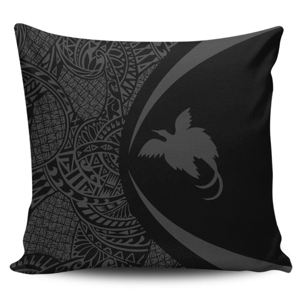 Papua New Guinea Pillow Cover Lauhala Gray Circle Style
